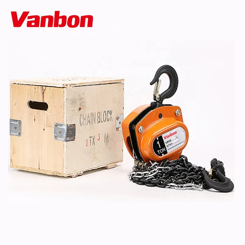Vanbon Высочайшее качество 0,5 тонны 1 тонна 2 тонны 3 тонны 5 тонны цепной подъемник с грузовой цепью G80 для рынка США и Японии