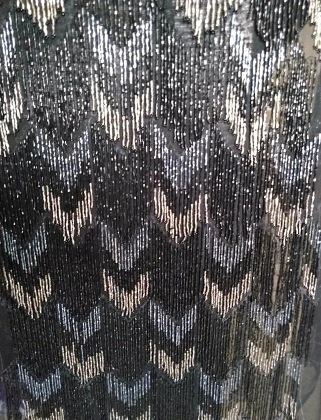 Handmade Sequined Fringes Heavy Evening Gown