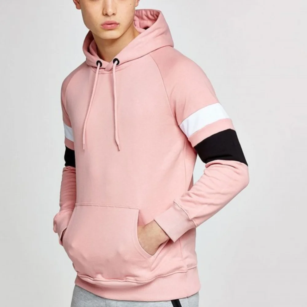 Hot sale custom slim fit tracksuit  mens gym hoodie