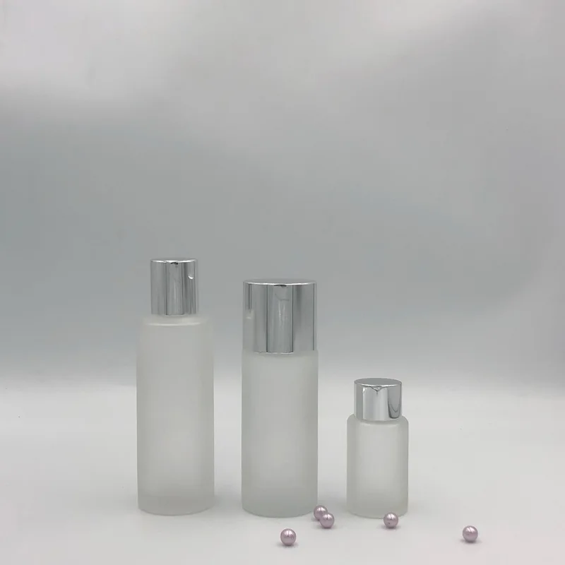 Cosmetic packaging frost glass spray lotion bottle