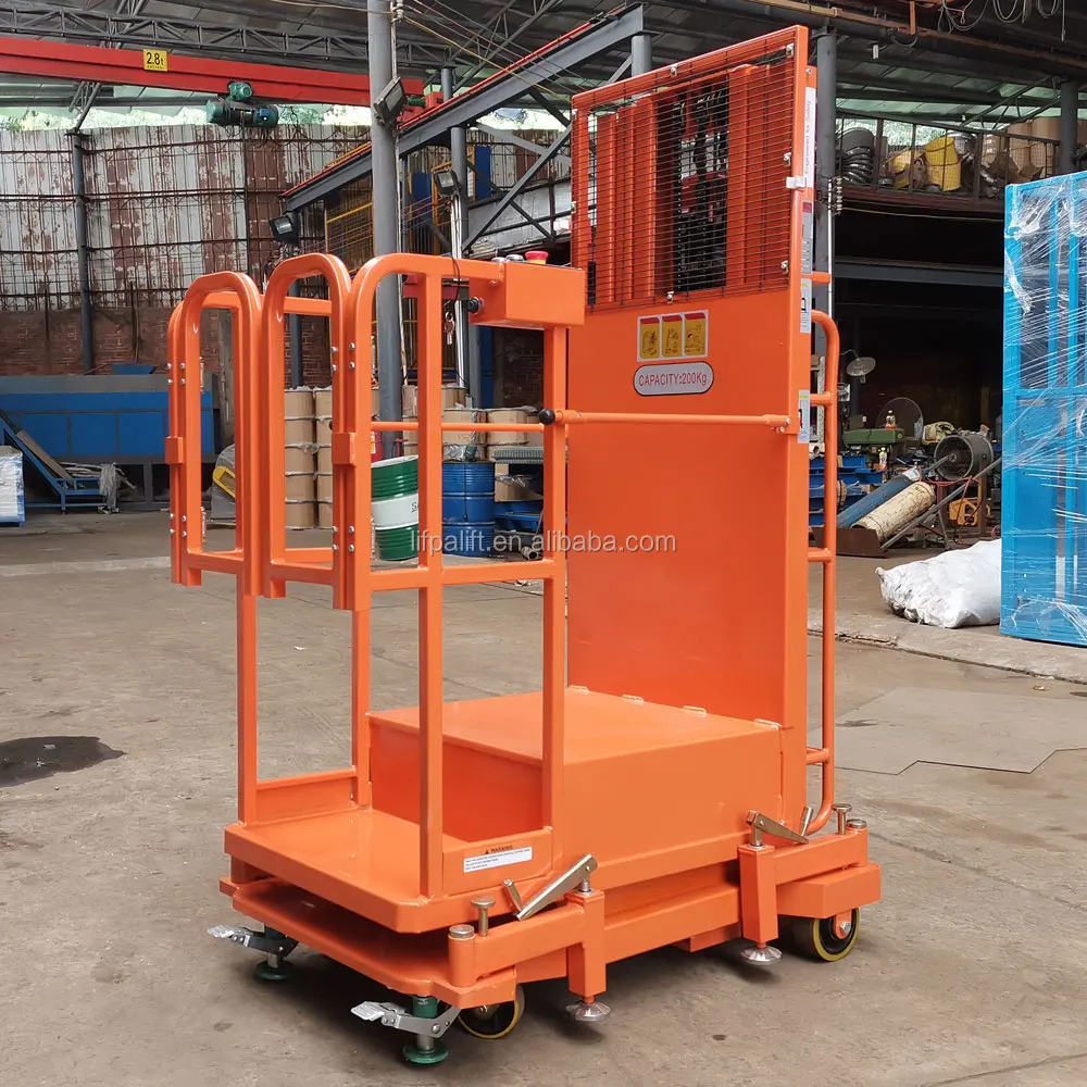 200kg Portable Semi Electric Aerial Order Picker Hydraulic Malaysia Order Picker