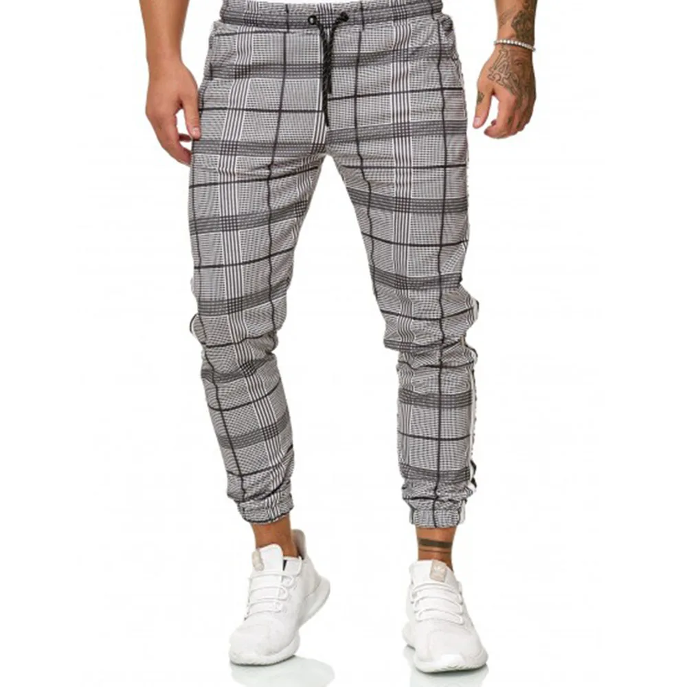 
Новая проверка дизайна, индивидуальный цвет, Мужская одежда для спортзала, тренировочные брюки в узком стиле 