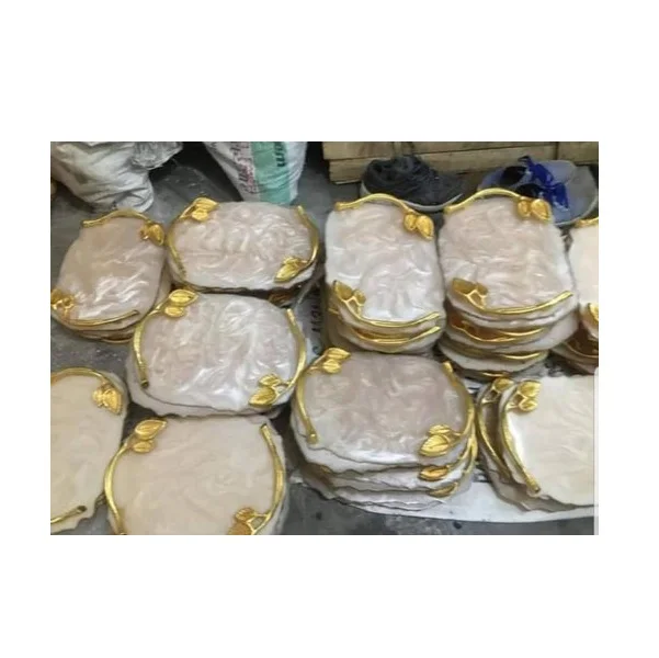 Высококачественная смола и поднос непосредственно от производителя для ручной работы сервировочный черного цвета лучшего дизайна