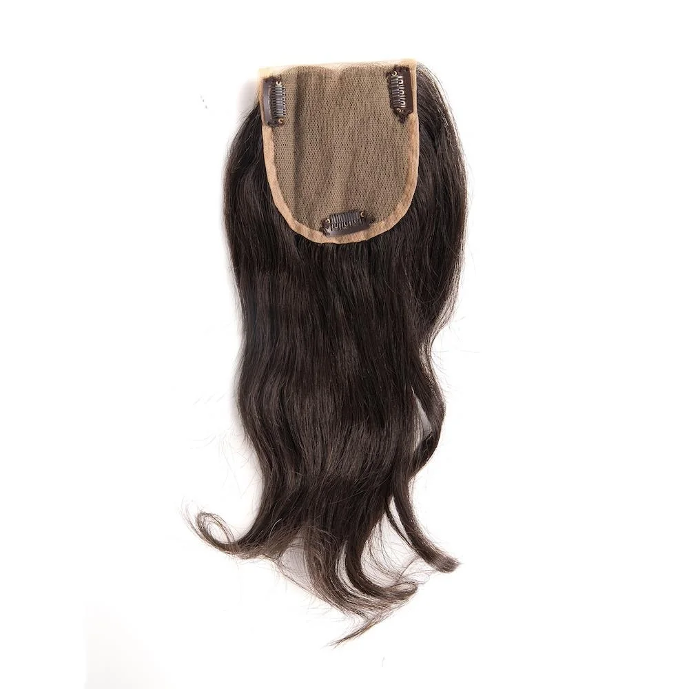Buy 100% Natural Silk Base or Monofilament Indian Human Hair Topper Fully Customized Virgin Hairs Wholesale Prices Products