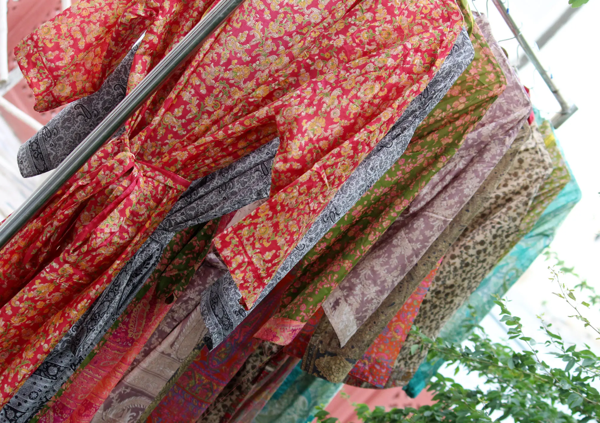 Vintage Indian Saree Silk Robe Bathwear Night wear