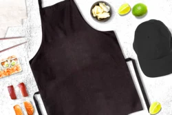 Wholesale high quality cotton long kitchen cooking chef apron, OEM, ODM