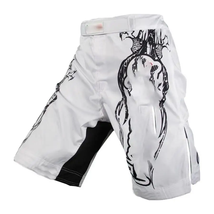 Боксерские шорты для занятий спортом фитнесом мясом смешанных боевых искусств с индивидуальным дизайном и принтом материал лучшего качества