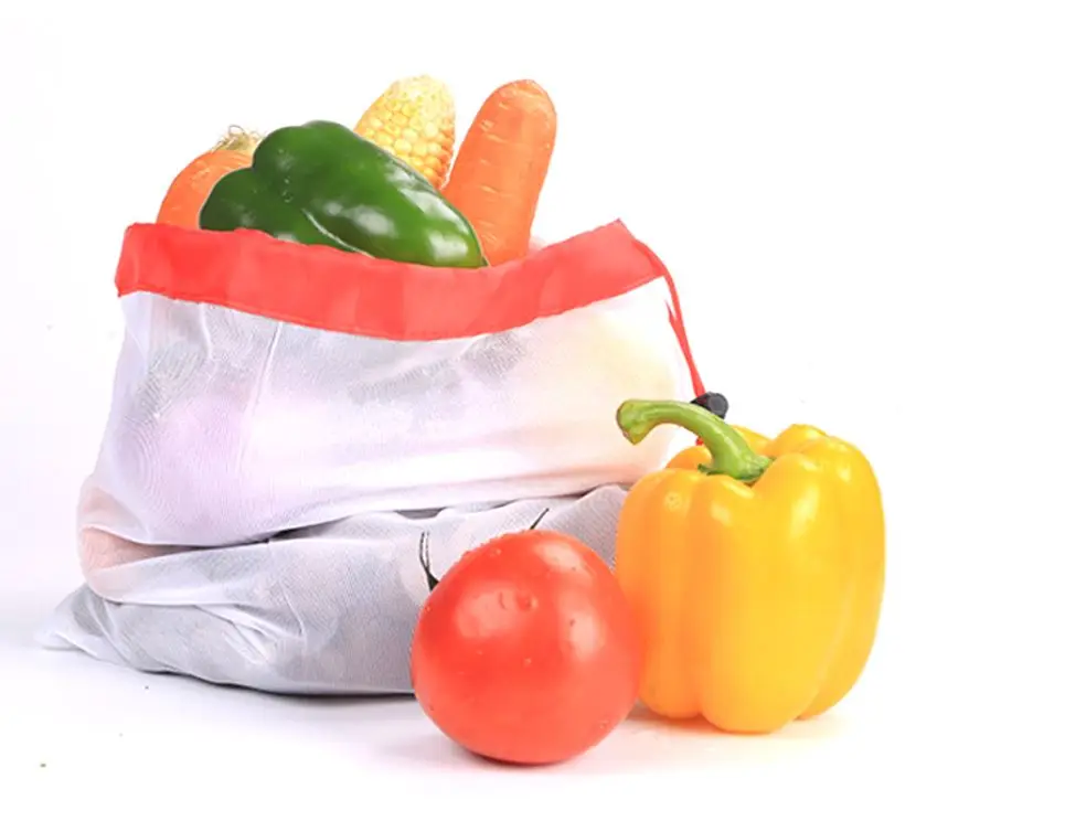 Drawstring Environmentalsmall mesh laundry bag,reusable produce bags organic cotton washable mesh bags for grocery shopping