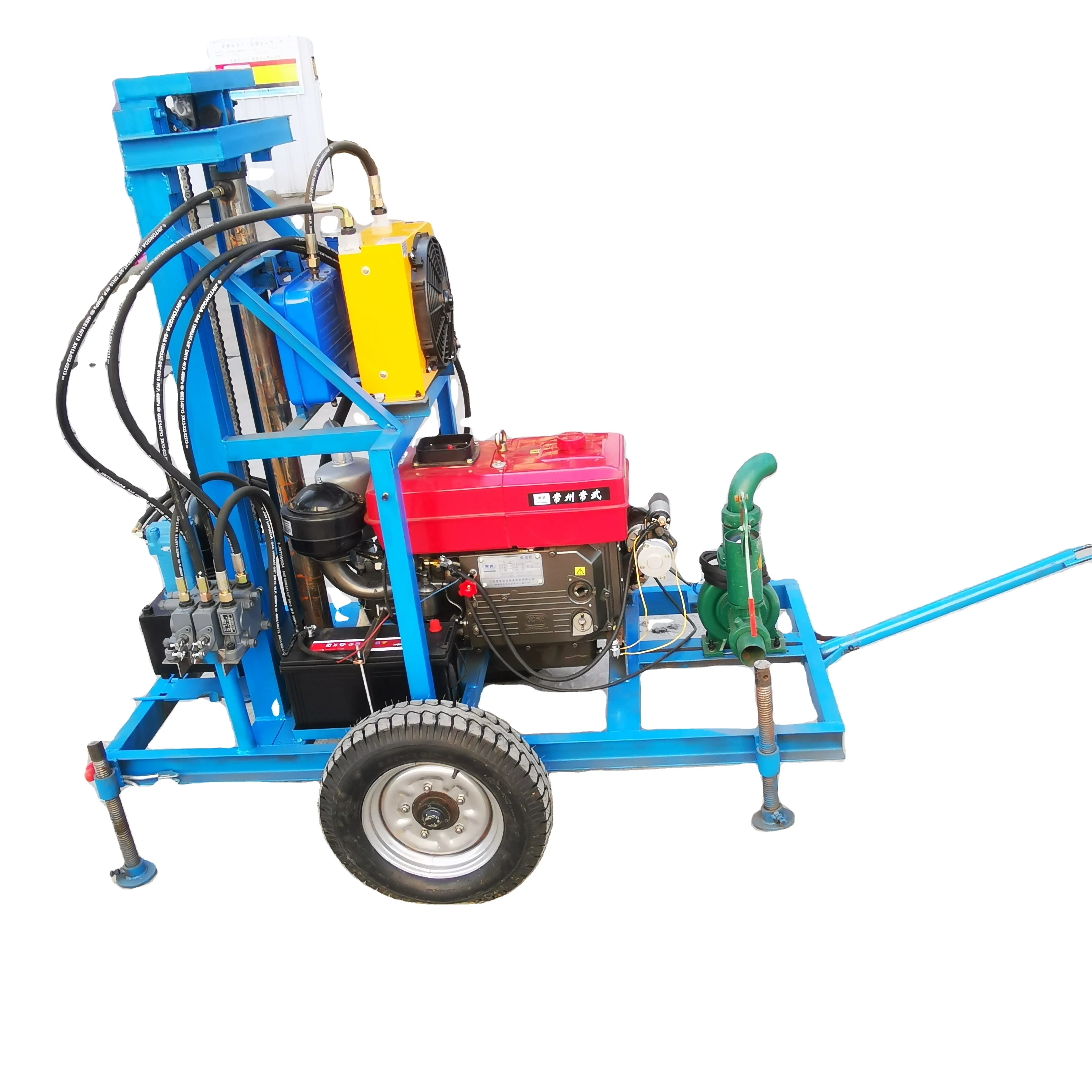 Hongrun Small Portable Diesel Hydraulic Water Well Drilling Drill Rig Drilling Rig For Water Well