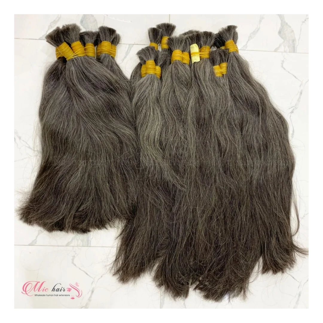 Top Quality Human Remy Bulk Extension Raw Cuticle Aligned Hair Black Human Hair