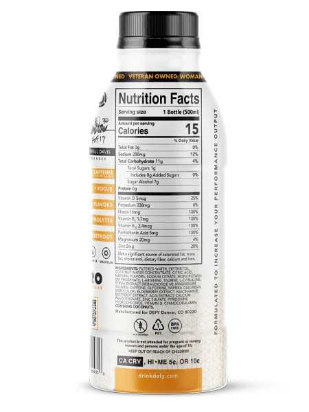 DEFY Boost Orange Rush  No Cbd No Gluten Without Artificial Colours 6pk/ 16.9Z Bottle