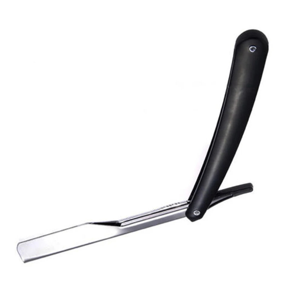 Barber Edge Razor Folding Straight Shaving Razor Folding Shaving Knife plastic handle disposable Straight razor Holder handle