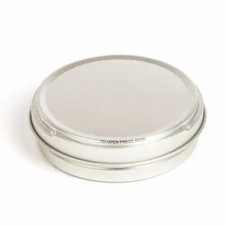 
7 Days EU Shipping, Silver and Gold Round Seamless Push To Open Shoe Polish Tins 50ml, 