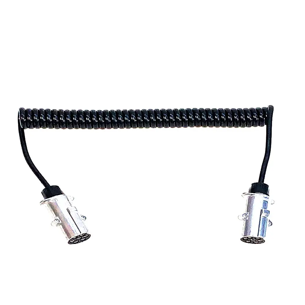 
2020 Car Side LED Lighting Connecting with 7 pin Trailer Wiring Diagram Spiral Cable with Towing Side Socket 