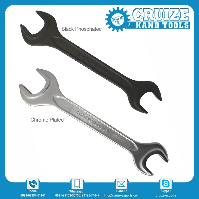 Chrome Finish Black Phosphate DIN 894 Double Open End Wrench Set Steel DIY Industrial Grade OEM Customizable DIY Industrial