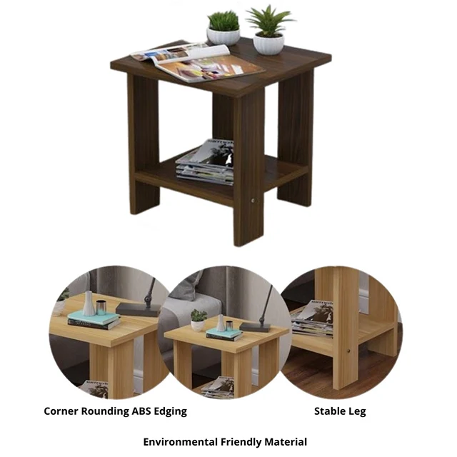 Лидер продаж, боковой столик темного орехового цвета, современный стилист, простой дизайн для спальни, гостиной и семейного зала