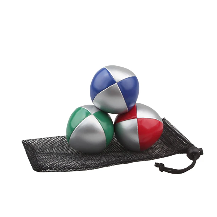 
PU leather custom stuffed ball colorful Juggling Ball 