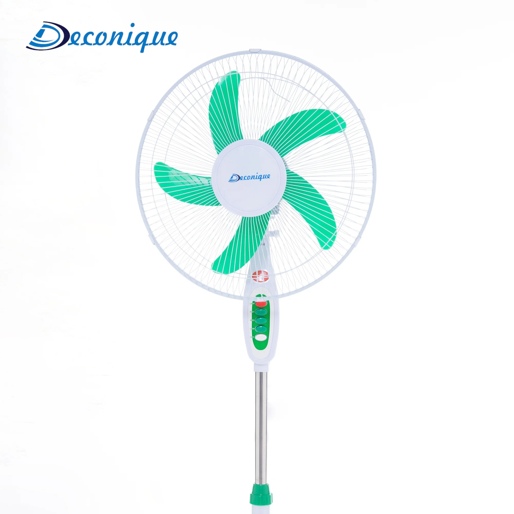 
16' Inch Deconique Green/White Pedestal Standing Fan with PP Blades 3 speeds with Light 