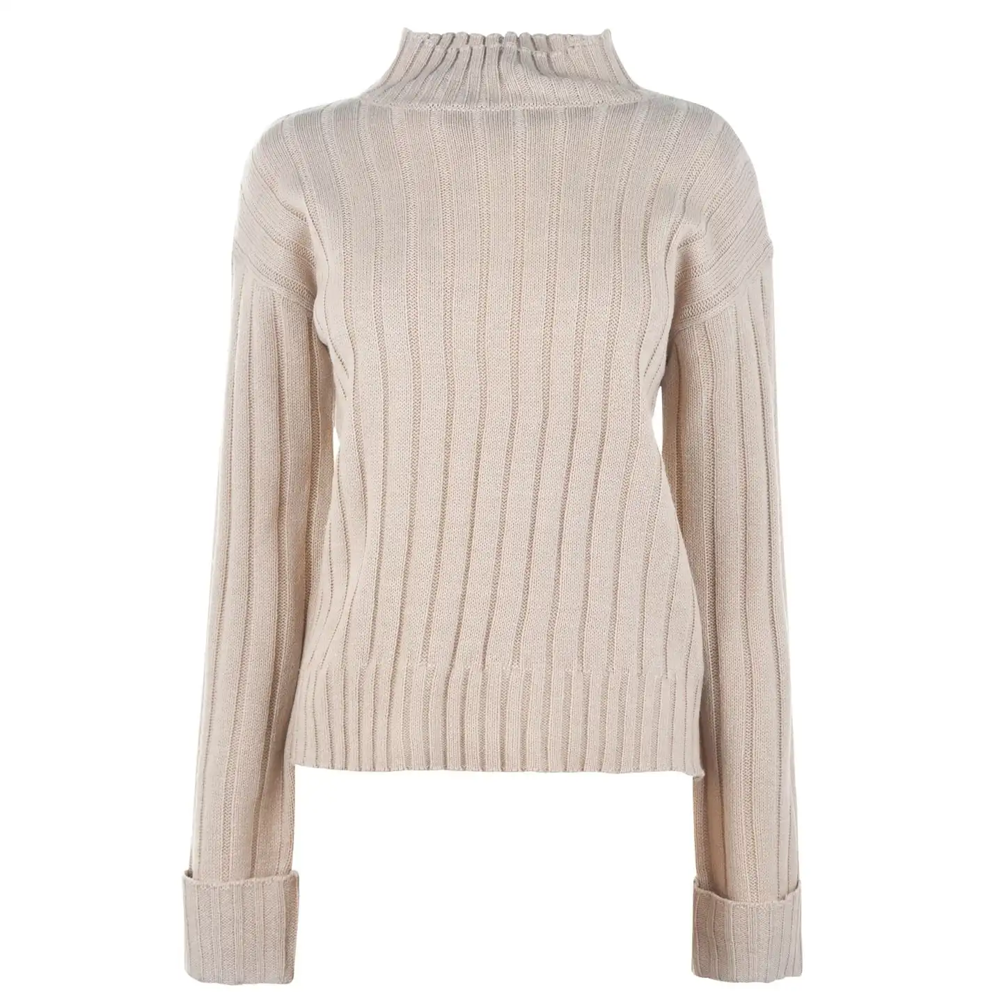 Women Pullover Sweater Jumper Cable Knitted Ribbed Women Pink Clothing Casual Turtleneck Winter Cotton Computer Oem