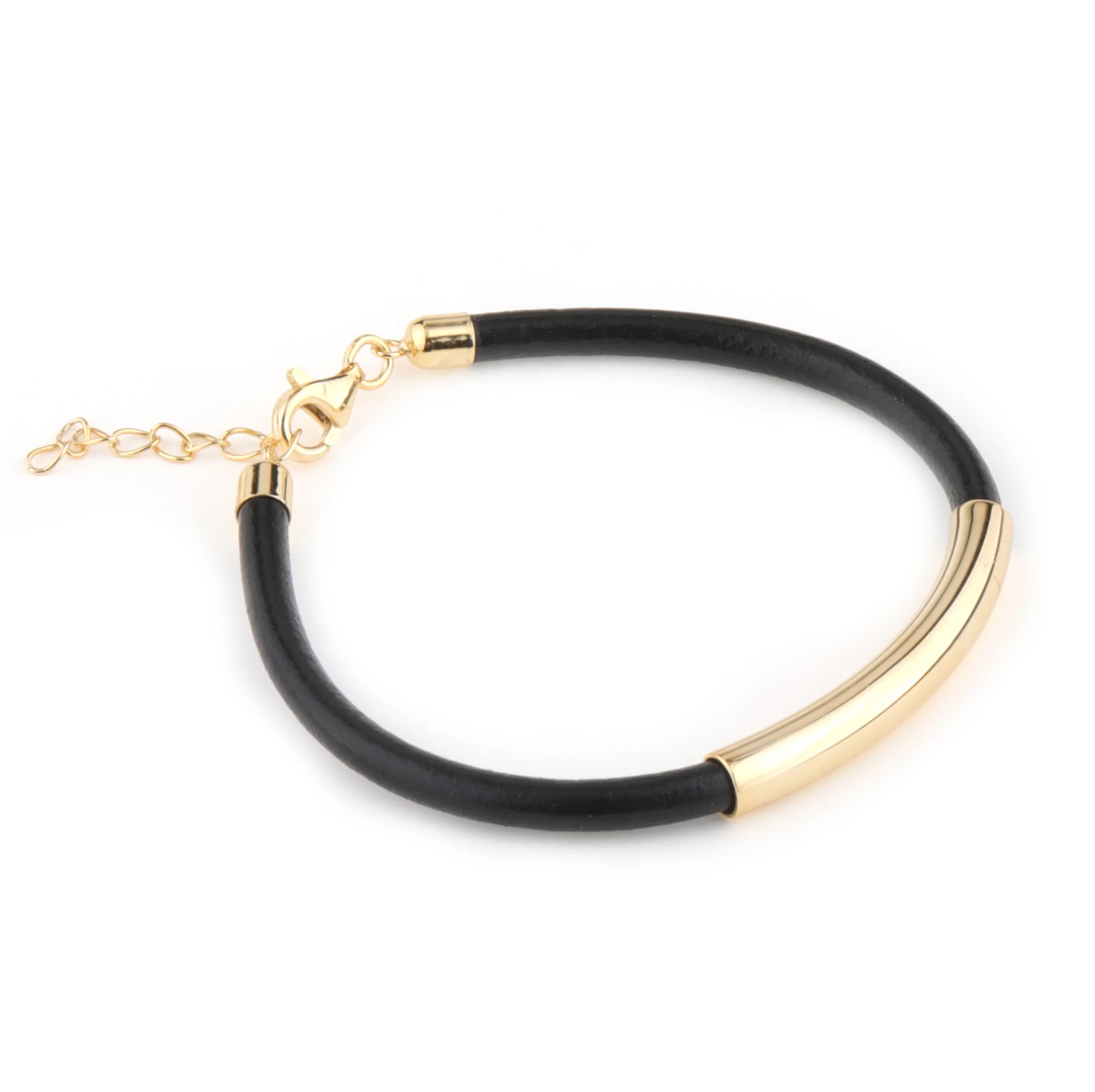 925 Sterling Silver Jewelry Bangle Leather Bracelet Men Gold Plated Jewelry Silver Bracelets for Men