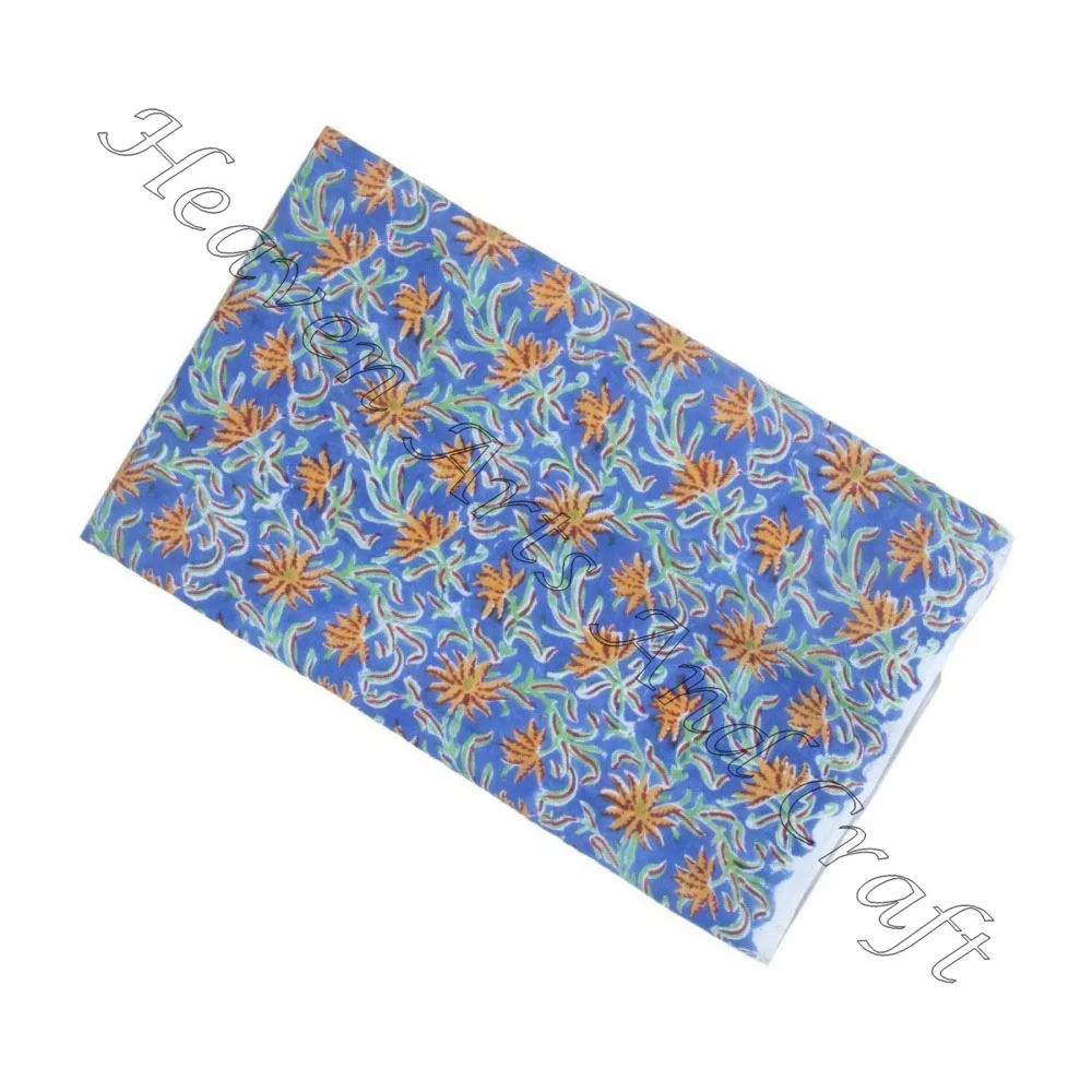 Индийская культура Rajasthani печатная Органическая хлопковая ткань красивый узор для домашнего текстиля простыня покрывало