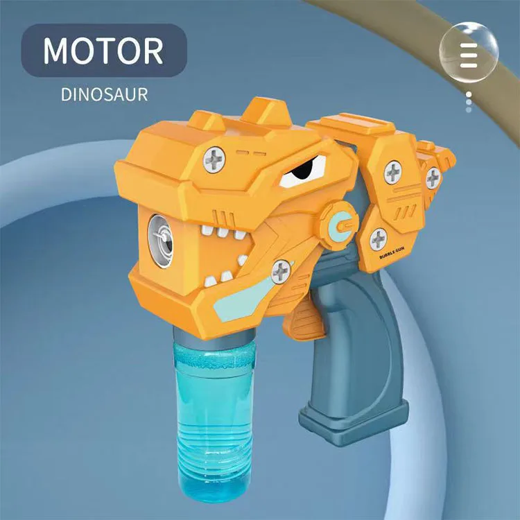 New Design DIY Assembly Dinosaur Pistola De Burbuja Bubble Gun Toys For Kids
