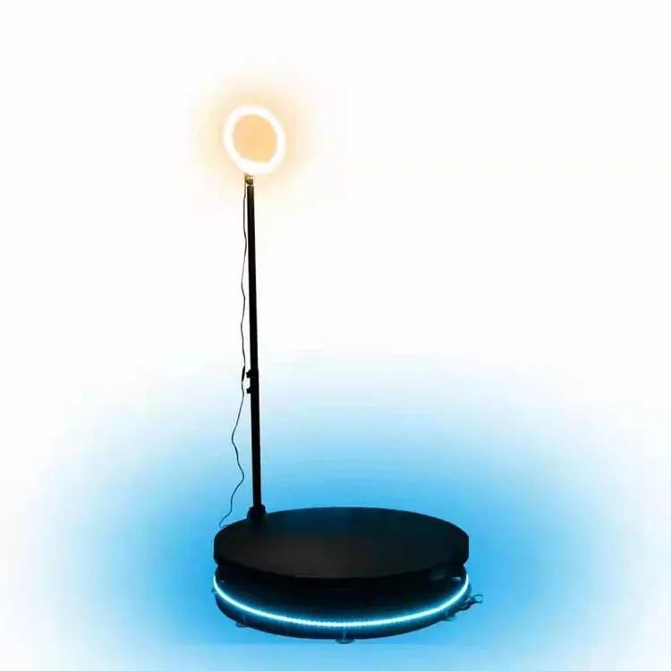 Video camera portable 360 degree photo booth wireless automatic rotating selfie wedding business photobooth