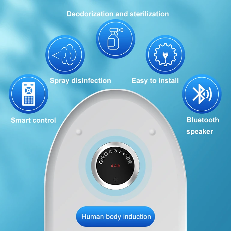 Toilet automatic disinfection sterilization deodorizer multi-function aromatherapy machine spray disinfection