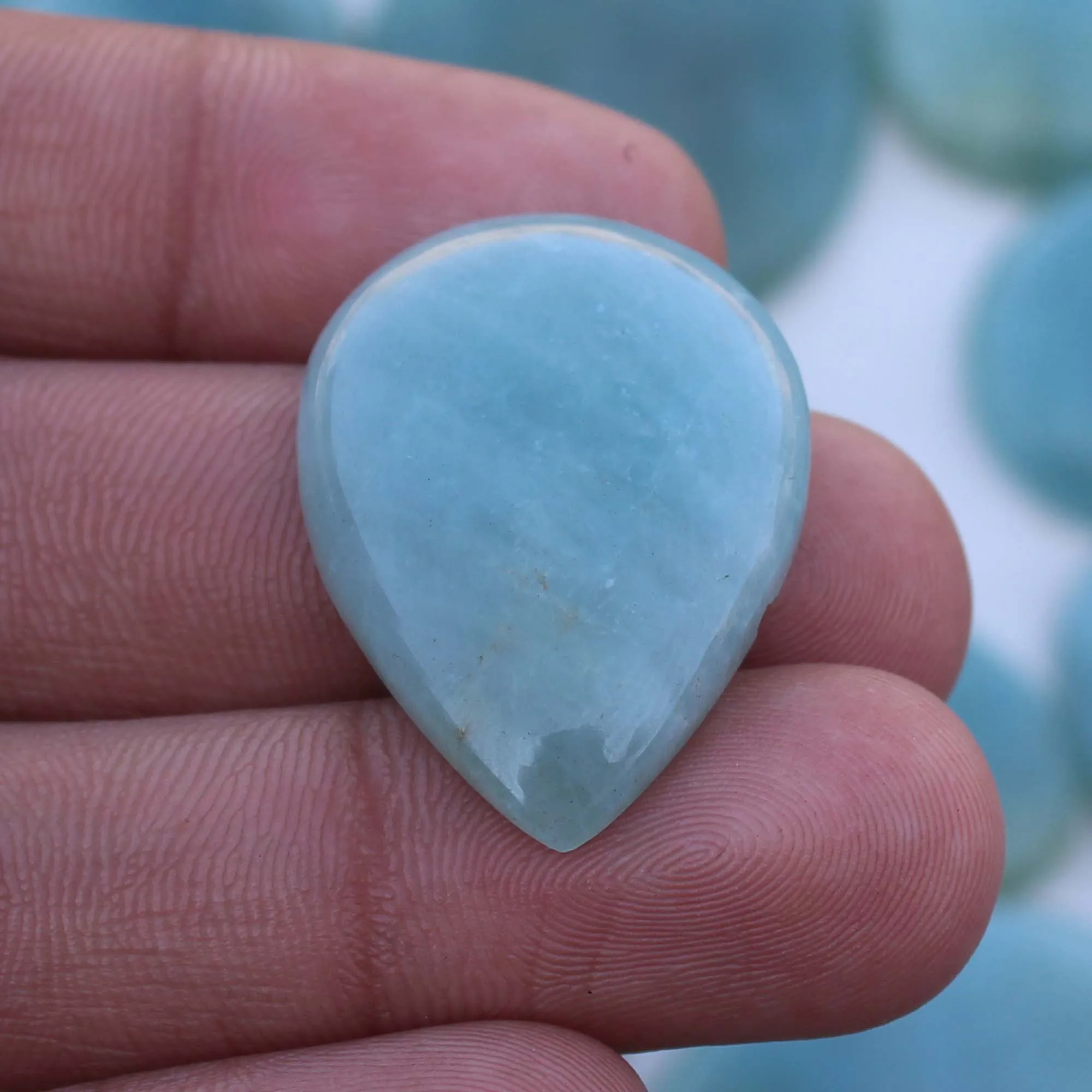 AAA Grade 100% Natural Aquamarine March Birthstone Cabochon Royal Quality Jewelry Making Gemstone