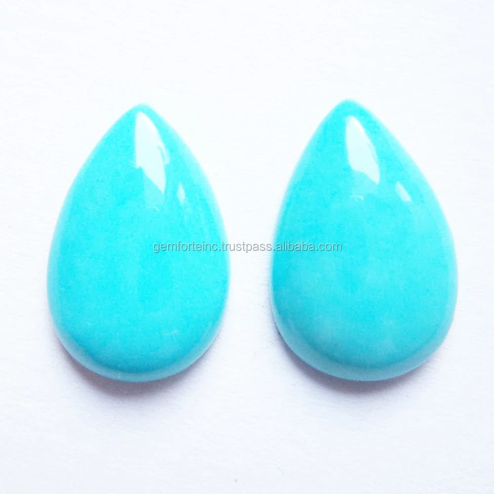Wholesale Natural Turquoise Pear Shape Pendant Size Jewelry Making DIY Gemstone Cabochon Free Size Drop Shape Arizona Turquoise