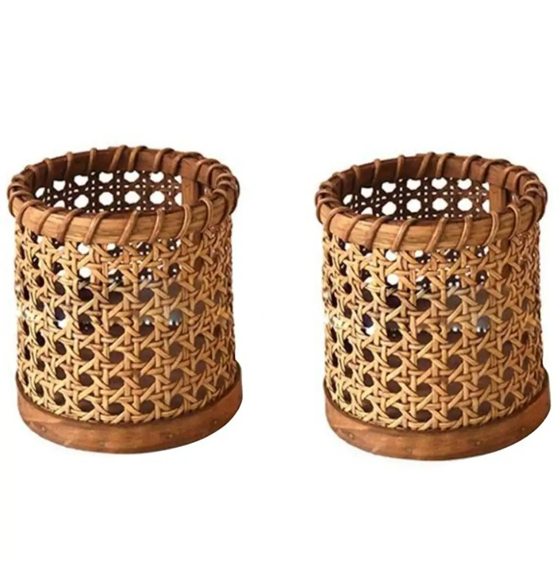 Rattan Chopsticks Storage Handmade Pen Pencils Organization, Vase Support