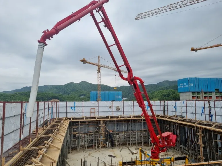 Высокое качество мобильные паук размещение Boom бетонный распределитель 3-ступенчатый рулонной типа