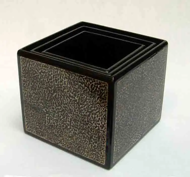 
Set of 3 square egg-cell containers, Vietnam handicrafts, suitable for houseware, home-decor, tableware, kitchenware. 