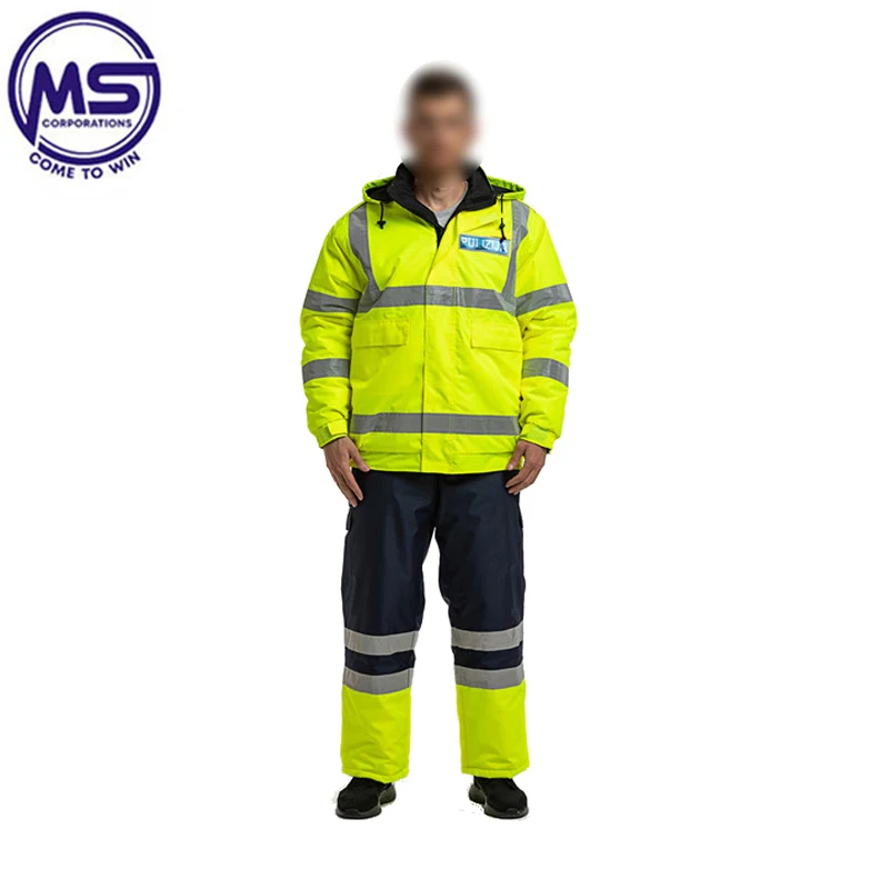 OEM Custom Reflective Mechanic Overalls With High Visibility Work Uniforms Sets Durable Safety Wear
