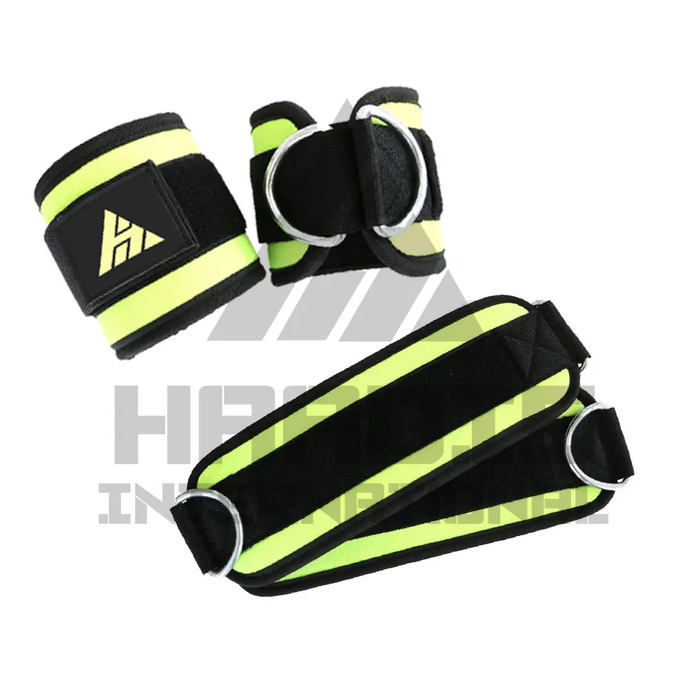 Customized logo Adjustable Sports Gym Fitness Training Ankle Straps Best Price Lightweight Ankle Straps