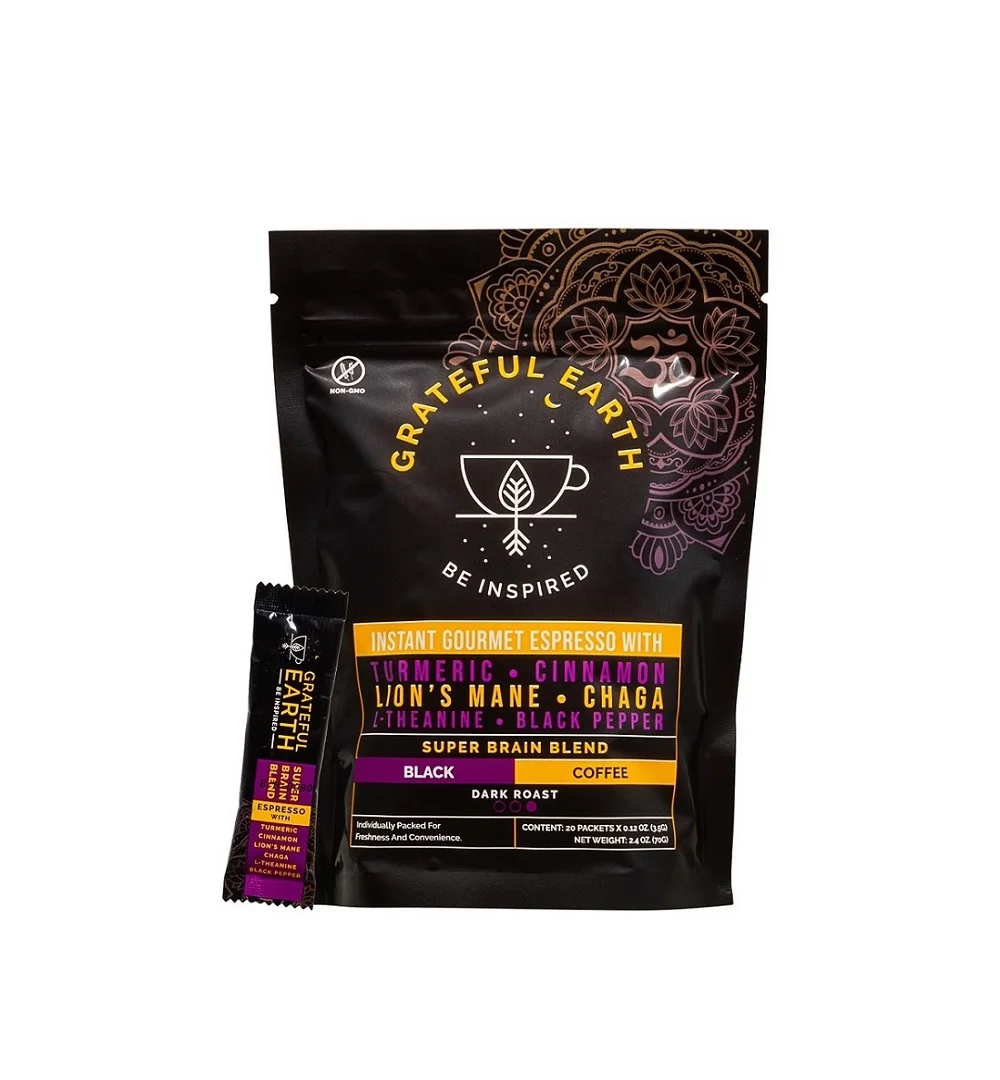 Грандиозная смесь земли эспрессо Super Brain, растворимый кофе
