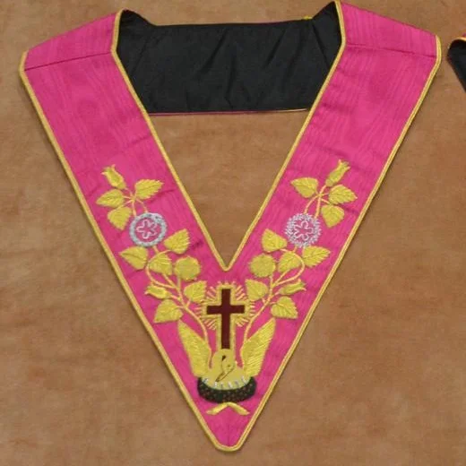  Коллекция Masonic розовая круга Regalia: воротник украшения фартуки и