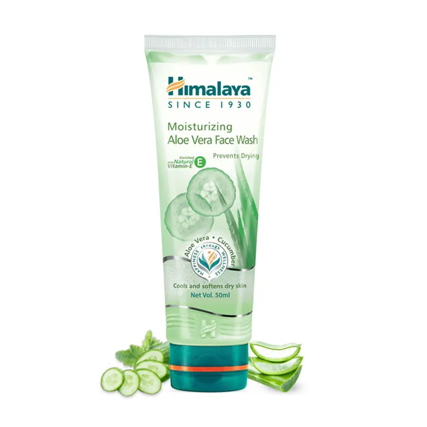 Himalaya-Moisturizing aloe vera face wash-cools&softens dry skin,bulk face wash supplier India.