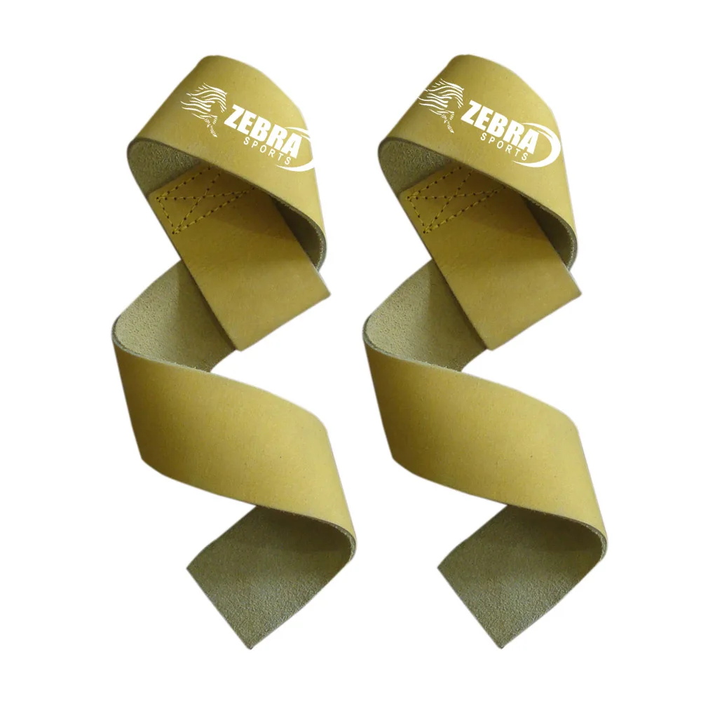 Customized Leather Lifting Strap Weight Wrist Custom Logo Fitness Gym Bodybuilding Workout Straps