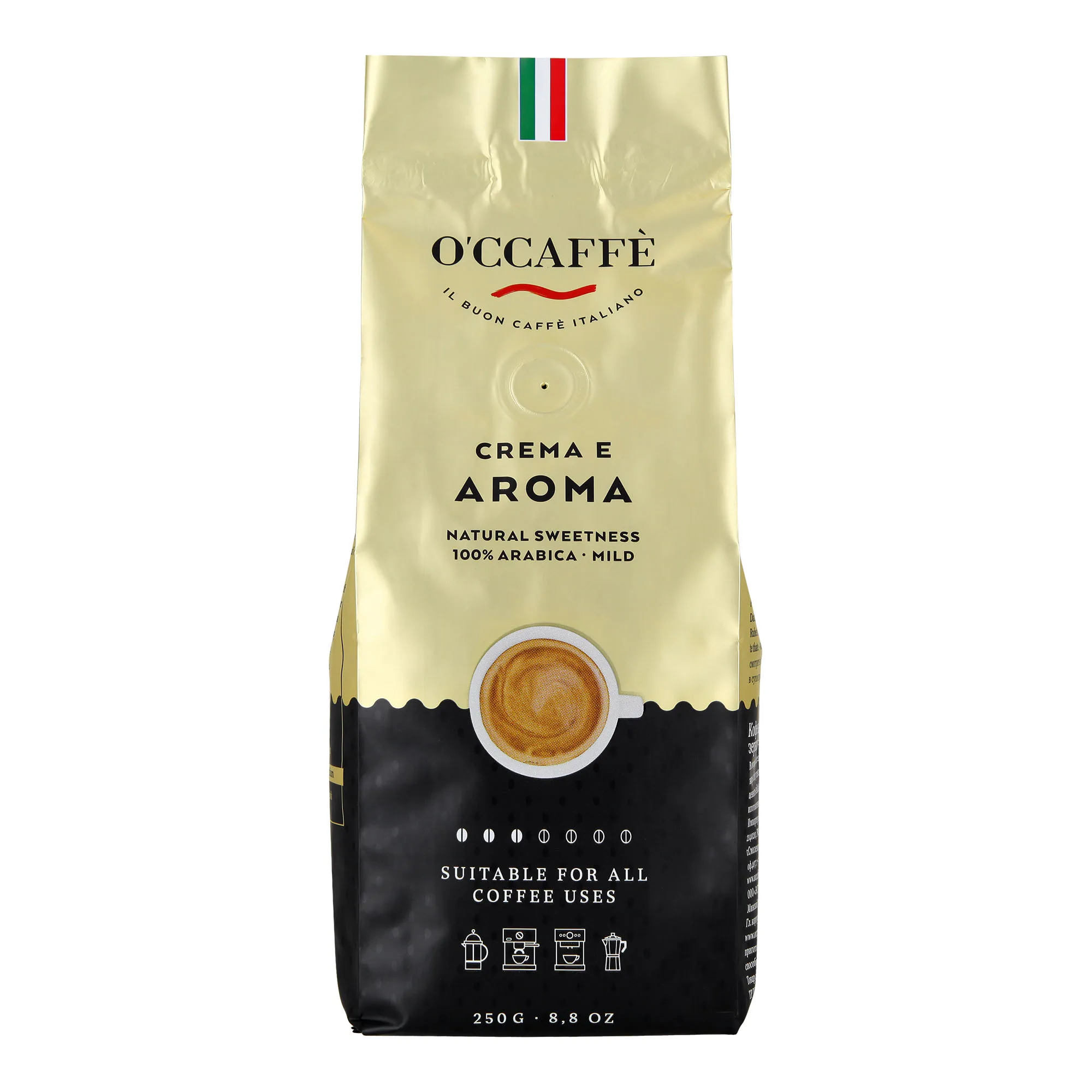 
Espresso Creme e Aroma - 100% Arabica Italian Espresso Beans - Made in Italy - For home use and moka pot 