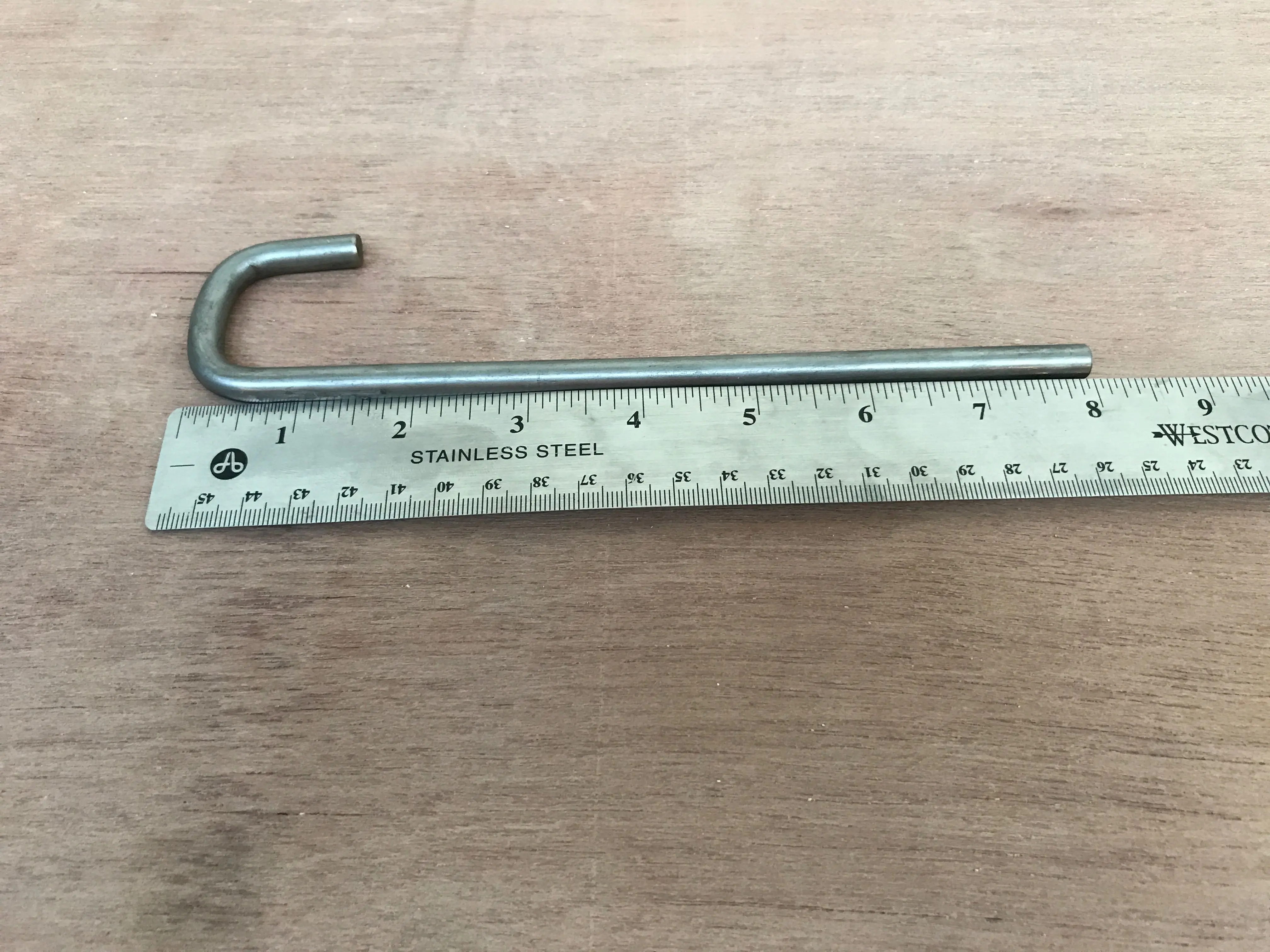 Выхлопная вешалка J-Hook-определенная деталь из нержавеющей стали 304 длиной 8 дюймов и диаметром 3/8 дюйма (9,5 мм)