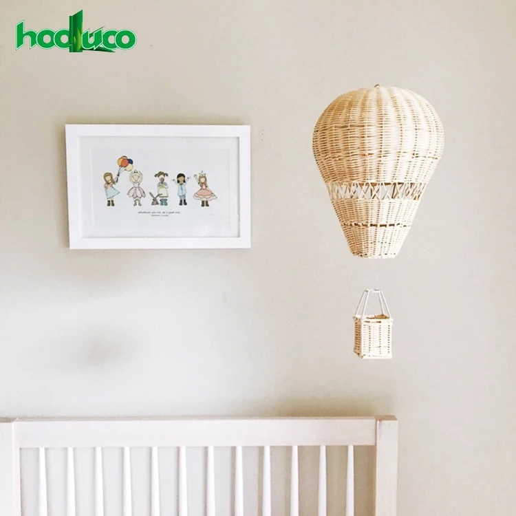 
Home Decor 100% Natural Handmade Eco Friendly Rattan Hot Air Balloon Decoration 