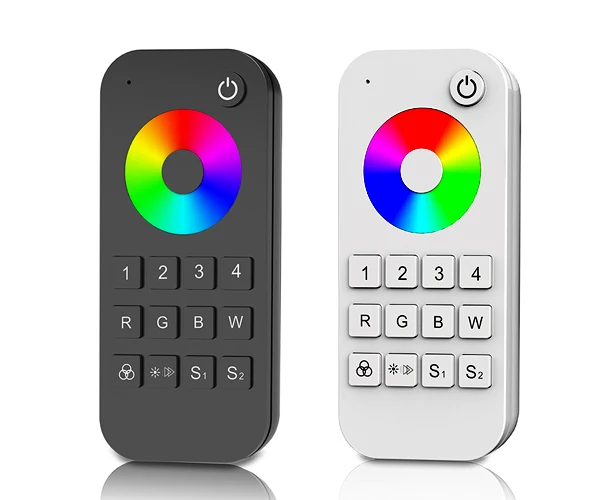 RT9 2.4G Wireless LED RGB RGBW Strip Remote 4 zones Touch Wheel RF Remote Controller