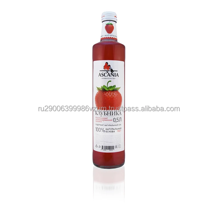 Light fruity strawberry drink fortified with vitamins great taste suitable for daily use, carbonated soft drinks