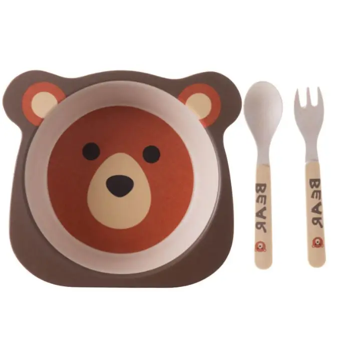 Dinner Set Tableware Bowl Set Chidren Bamboo Made in China Irregular Child Dinnerware Sets Bulk Packing or Craft Box Packing