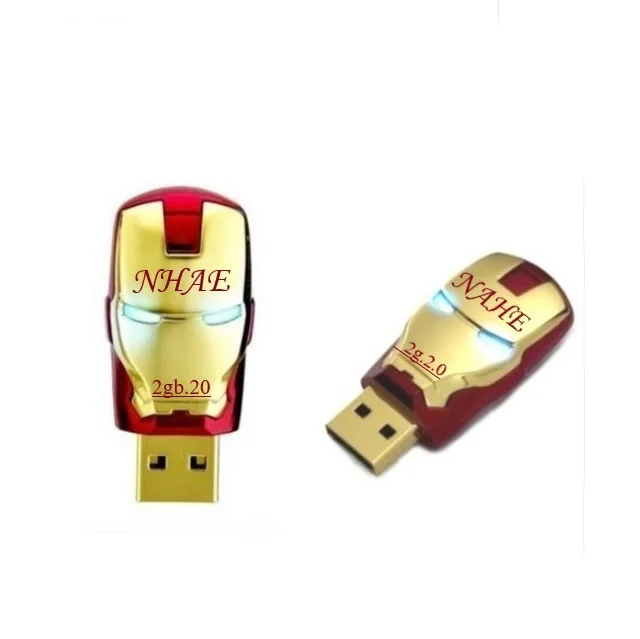 
 Пустые медиа-продукты NAHE 2 Гб уникальный USB-накопитель в форме Железного человека,  