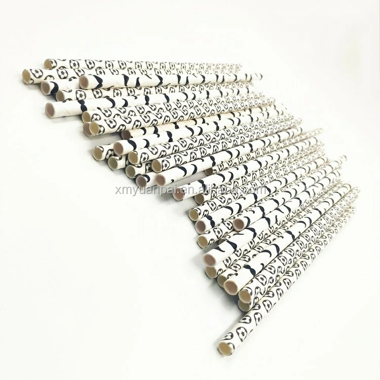 
Football Soccer Mustache Designs Fashionable Party Decorations Drinking Paper Straws Good Quality 6x197mm Great for activites 