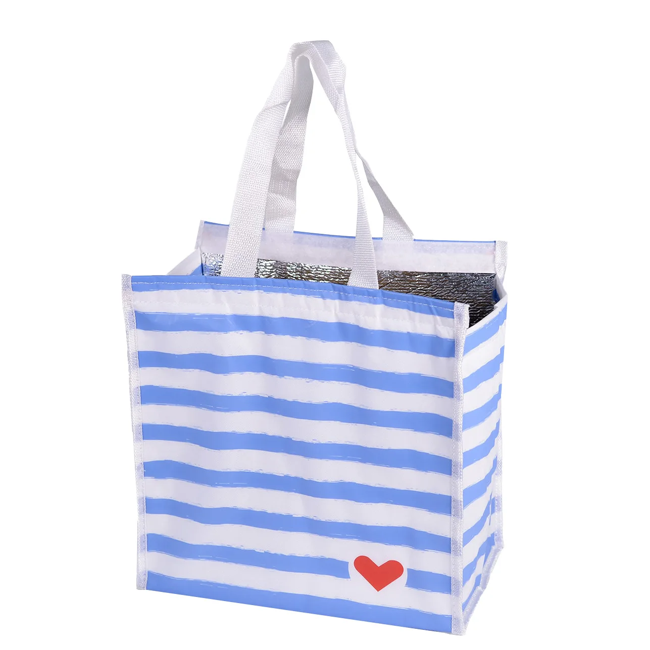Custom Logo Printed PP Woven Versatile Cooler Bag Carry Food With Zippers For Kids And Adults