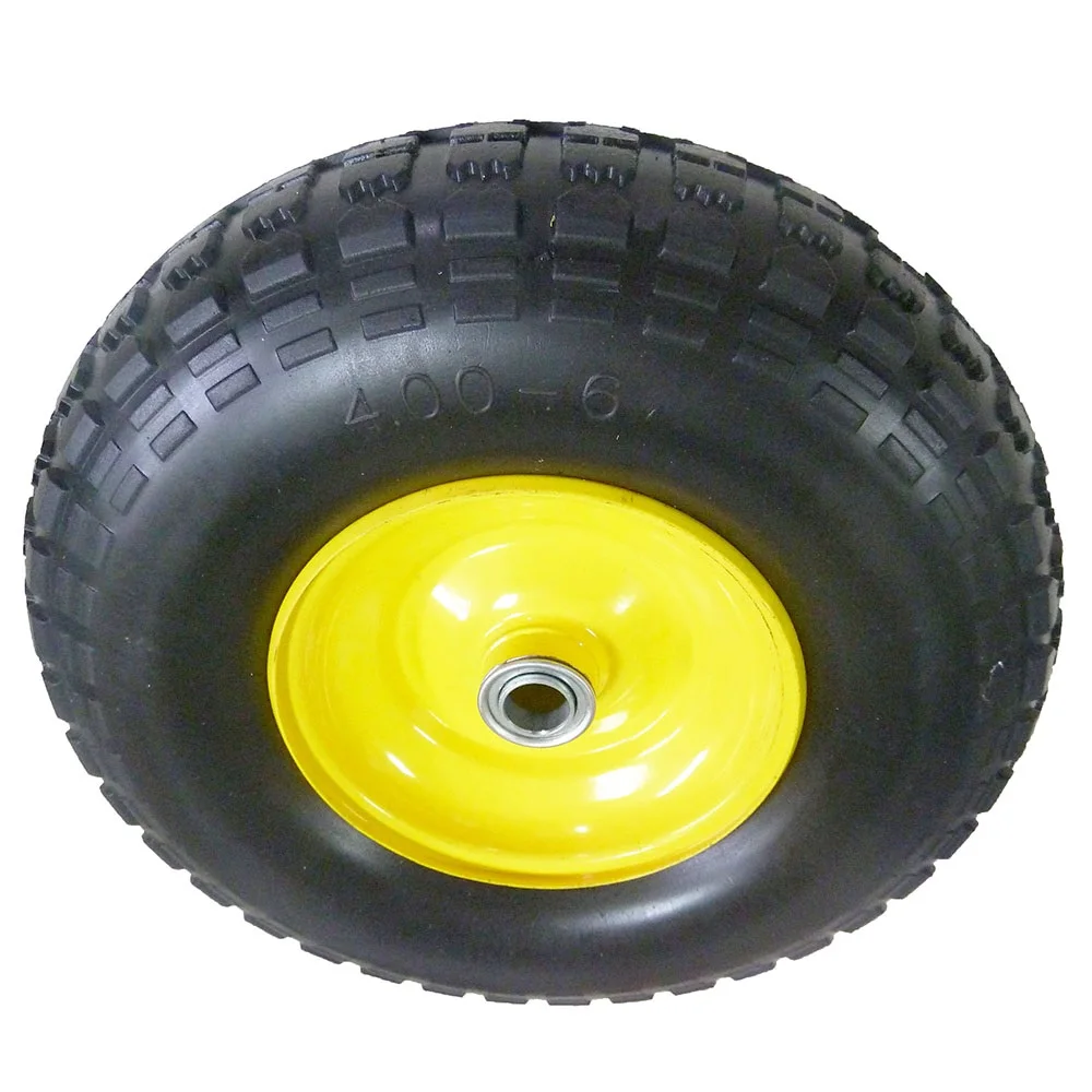 Transporting Material Handling Flat Free Utility Tire Wheel for Wheelbarrow Trolley Dolly Lawn Cart Yard Cart Garden Cart