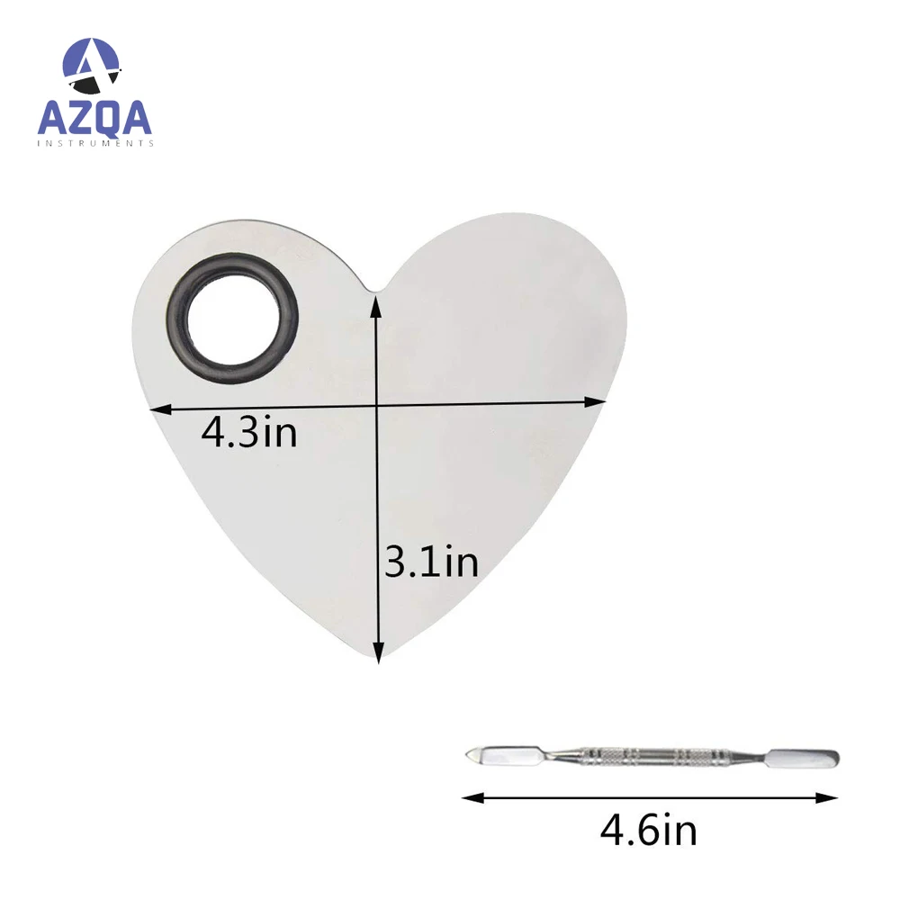 Rounded Shaped Make-up mixing Pallet With Ring and 4 hole for color mixing walls Plate Makeup Palette Foundation Mixing Tray